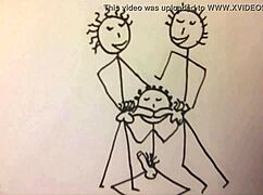 Young 18+ Fit Man Gives Two Guys Blowjob In Cartoon!