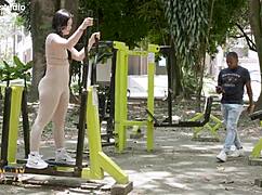 Jhay Killer Approaches Hot Colombian On Street, Takes Her Home For Bath, Then Gangbangs With Double Anal!