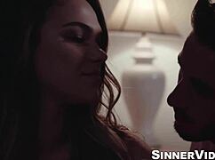 Athena faris moaned loudly as lucas frost pounded her in multiple positions