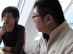 Cute japanese girl shaves wet pussy then hunts for cum