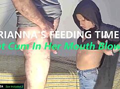 mariannas feeding time 12 - hot cum in her mouth blowjob