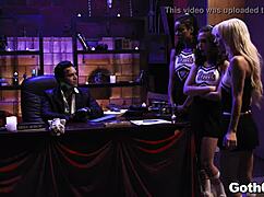 Crazy goth teen 18+ sluts kenzie reeves kira noir and jane wilde shared and got crazy over a giant dick in a hardcore foursome fuck adventure