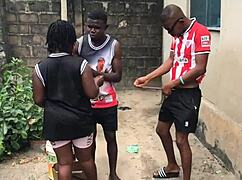 she couldnt resist the urge to fuck the 2 biggest dicks in the hood