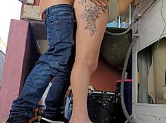 Married Housewife Pays Washing Machine Technician with Her Ass While Husband Is Away