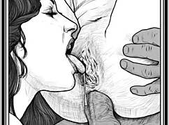 Speed Drawing Of Ffm Threesome By Artist Kramer Krameroff