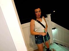 Petite Busty Brunette Phoenix Rae Gives BJ And Swallows Cumshot