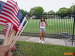 Colombian babe loves america and enjoys bumpy ride