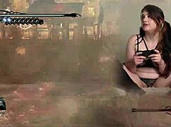 Lovense Gaming Bimbo Plays Bayonetta With Orgasmic Masturbation