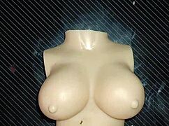 Dolly begs for double penetration, creampie on her tits.