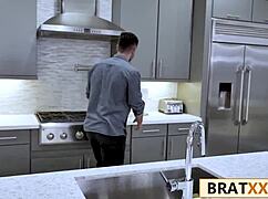 pretty little teen cosplaying as a black cat in role-play 😺