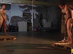 Sebastian Enjoys Tying Strings Around His Big Balls and Uncut Penis in Kinky Bondage Play