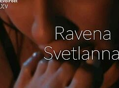 Gorgeous Svetlanna is seducing Ravena with her sensual white toenails in this hot scene