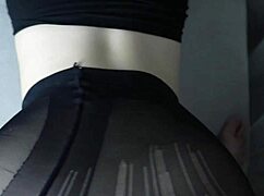 Stepbrother tears pantyhose to fuck stepsister