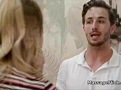 Horny milf and teen 18+ all over masseurs cock 😈