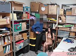 caught the cute brunette thief taylor getting punished with rough fucking in the back room?