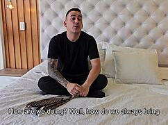 Curvy venezuelan milf with fat ass role plays with her thick cock husband they fuck rough and end up with cum in her mouth kylei ellish and jean paul