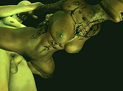 standing fuck a tattooed black girl