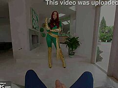 vr conk sexy redhead phoenix in heels rides big dick in x-men 97 cosplay parody pt 3
