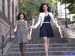 Lingerie Lesbian Fingered By British Milf