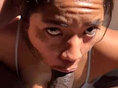 Have you seen this dreamy brunette giving an unfiltered blowjob to her amateur boyfriend? Nysdel captures it all