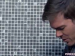 Hot Brunette Milf Engages in Intimate Activity in the Toilet