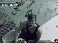 Hot Brunette Milf Engages in Intimate Activity in the Toilet