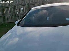 filthy kiwi mature milf pisses on the ground at the campground while campers are around