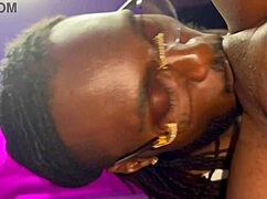 My husband eats me up until I cum in this homemade ebony couple orgasm