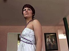 Short-haired Bianca Evans gets dicked hard and facialized wildly