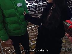 hunt4k christmas fun with girlfriend and friend. proper lessons in hardcore instruction.