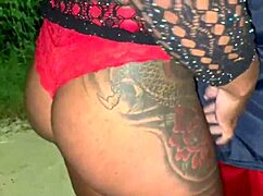 Wife flashing her ass on the street, driving cuckolds wild! 😈