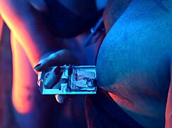 In this beauty heels fetish scene, she uses nipple clamps for intense pleasure