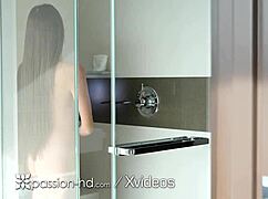 i watch this gorgous brunette scrub her pussy for some intense romatic sex, but it's so hot!