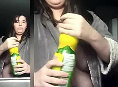 Chubby Slut Displays Her Big Natural Tits and Body