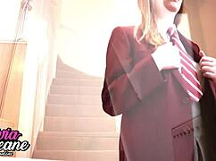 naughty college student getting spanked