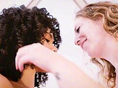 Two Interracial Hotties Engage In Hot Lesbian Sex With Toys