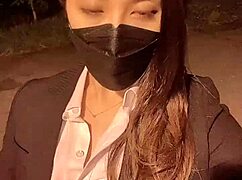 Outside with asian japanese