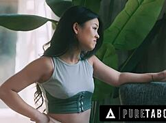 pure taboo petite 18+ pervert voyeur lulu chu is caught masturbating while peeking at dilf neighbor