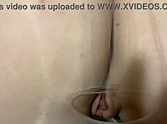 Virgin In Pantyhose Gets Fucked Hard Through Hole Doggystyle With Footjob And Blowjob!