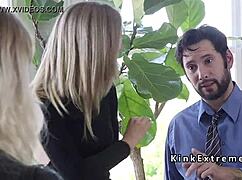 this extreme couple ties up their housewife for rough bdsm play