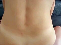 i fuck my wife's chubby friend doggystyle with pussy close-up and belly cum