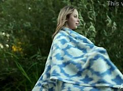 Teen Temptress Alice Flore Diddles Pussy During Camping Trip