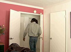 Slutty curvy milf blonde sucking black cock