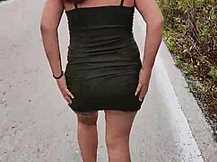 Puta Enseñando El Culo Y Tetas En Carretera Publica Mexicana