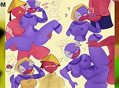 countryhumans with cheelai getting fucked in the background