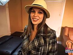 Green Eyed Brunette Hottie Livia Deepthroats A Juicy Cock And Swallows Cum