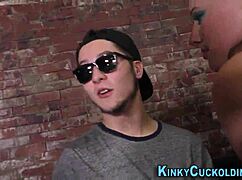 The cuckold endures group humiliation while his wife dominates the scene