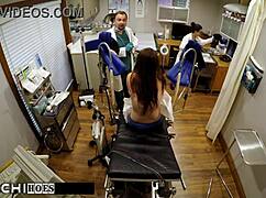 freshman gets mandatory hitachi orgasm from nurse - donna leigh