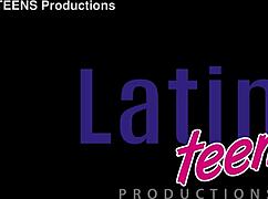 Behind the scenes, Ashley Rose squirts and swallows cum in double penetration!