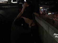 miroslava lets stranger lick her pussy in parking lot